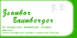 zsombor baumberger business card